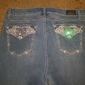 Embellished skinny jeans